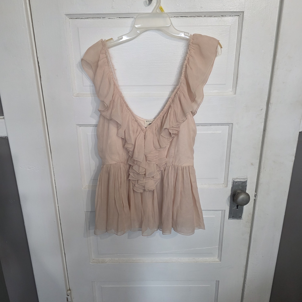 Free People Blush Ruffle Tank Top - Picture 2 of 9
